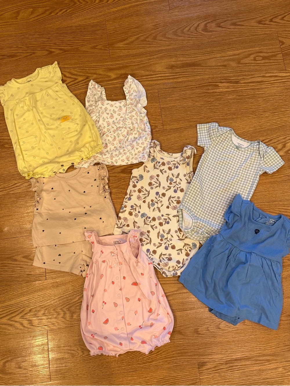 Carter’s Baby Girl 12 Month Clothes Bundle Lot | 7 Pieces
